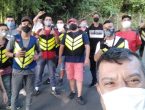 Motoboys realizam protesto contra multas de trânsito em Joinville