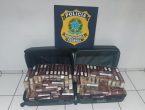 PRF apreende 900 maços de cigarros guardados dentro de malas em Joinville