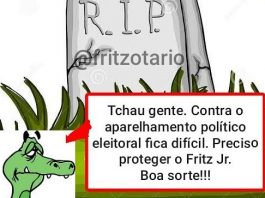 Facebook identifica que autor da página Fritz Otário é membro do Novo de Joinville