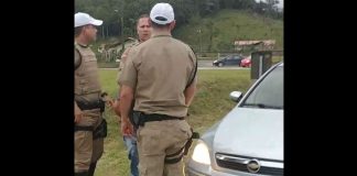 PMRv realizou a abordagem e prisão do suspeito, em Guaramirim