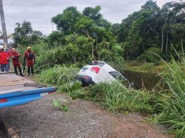 Homem morre após cair com o carro em rio em Joinville