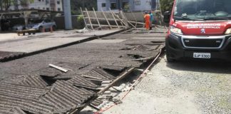 Cobertura do estacionamento da Celesc cai e atinge trabalhador em Joinville