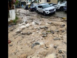 Chuva forte deste domingo causa estragos no litoral de Santa Catarina