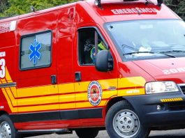 Motociclista fica ferido em acidente em São Bento do Sul; moto tem placa de Joinville