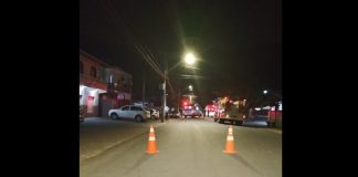 Acidente entre carro e moto no bairro Petrópolis, em Joinville