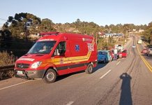 Engavetamento na SC-418, em São Bento do Sul, deixa quatro feridos