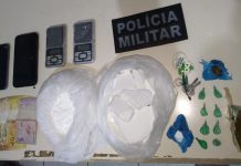 drogas apreendidas pela PM polícia militar em São Francisco do Sul