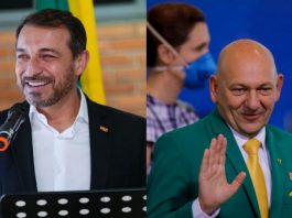 Carlos Moisés e Luciano Hang