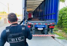 carga roubada é encontrada em Joinville