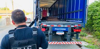 carga roubada é encontrada em Joinville