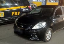 Carro roubado no Paraná é recuperado na BR-101, em Joinville