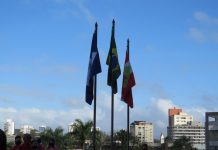 Sem desfile cívico, Joinville inicia Semana da Pátria com hasteamento de bandeiras foto capa semana da patria