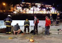 VÍDEO - Veja momento em que calçada desaba durante abertura do Natal Cultural de Joinville