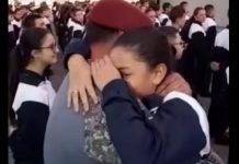 VÍDEO – Emocionante pai militar surpreende filha em escola de SC após sete meses sem vê-la