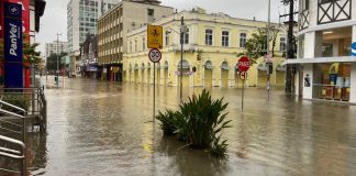 Defesa Civil alerta para risco alto de alagamentos em novo temporal, em Joinville