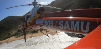 VÍDEO - Jovem sofre queda de parapente e é resgatada pelo Corpo de Bombeiros no Litoral Norte