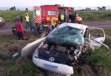 Acidente entre quatro veículos deixa várias pessoas feridas na BR-280, em Canoinhas