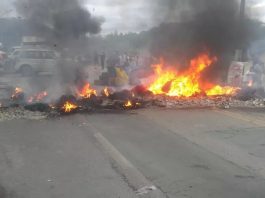 rodovia bloqueada em santa catarina