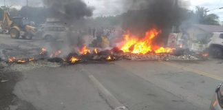 rodovia bloqueada em santa catarina