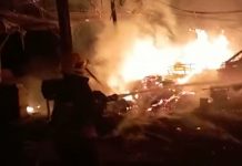 VÍDEO – Incêndio de grande proporção atinge galpão de empresa em Penha incêndio