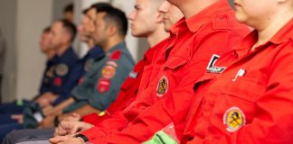 Voluntários pelo Corpo de Bombeiros de Joinville