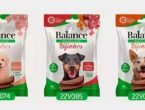 embalagens de petiscos caninos da marca Balance