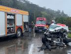 VÍDEO – Duas pessoas ficam feridas em grave acidente na Serra Dona Francisca