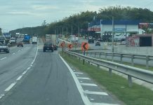 Rodovia sem bloqueios em Santa Catarina