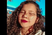 raiane usa óculos e tem cabelos compridos encaracolados, Adolescente está desaparecida em Joinville