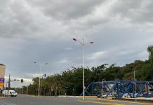 Céu encoberto com nuvens em Joinville