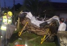 Motorista de carro de Joinville fica preso às ferragens após acidente na BR-280, no Norte de SC