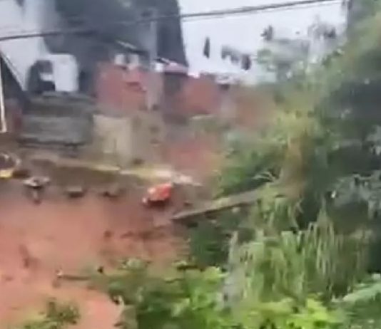 Após deslizamento, primas morrem soterradas em SC