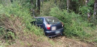 Homem sofre concussão após carro sair de pista em rodovia do Norte de SC