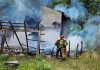Incêndio destrói casa no Vale do Itajaí, em Santa Catarina