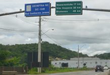 rodovia SC-108 entre guaramirim e massaranduba