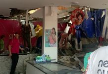 Homem é soterrado após teto de loja cair em Santa Catarina