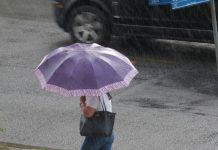 guarda chuva roxo