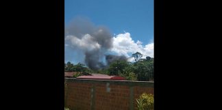 VÍDEO – Mulher fica ferida após incêndio atingir pátio de veículos em Joinville