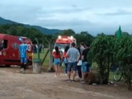 VÍDEO – Crianças são atropeladas por roçadeira durante comemoração após jogo em Jaraguá do Sul