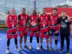 Atletas e técnico da equipe 3x3 Basquete Joinville