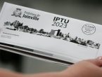 Talão de correspondência do IPTU 2023 da Prefeitura de Joinville