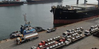 Imagem aérea do Porto de São Francisco do Sul