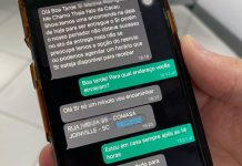 Captura de tela da conversa da vítima com os suspeitos.