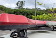 Giroflex de uma viatura da Polícia Militar