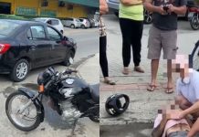 Motociclista fica gravemente ferido após colisão entre carro e moto em Joinville