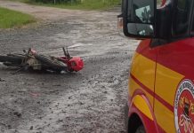 Motociclista morre após colisão com carreta na SC-110