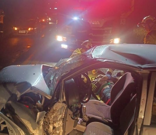 Colisão frontal deixa feridos na BR-280 e causa outro acidente, em São Bento do Sul