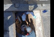 Mulher é resgatada após cair em túmulo em Santa Catarina