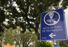 rota segura de inundação