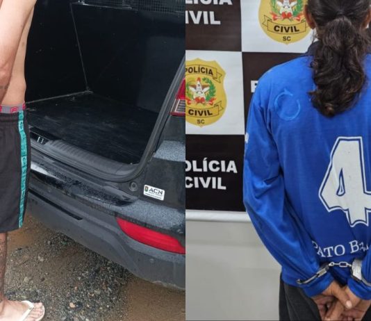 Dupla é presa por ameaça e importunação sexual em Joinville